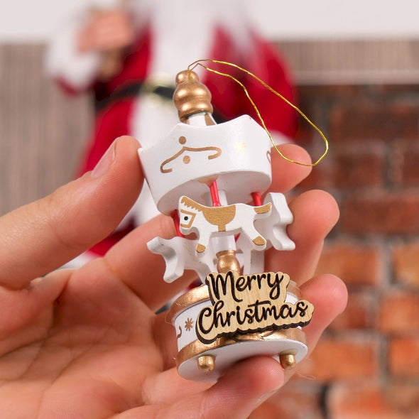 Handcrafted Wooden Carousel Christmas Ornament, Vintage-Inspired Carousel Christmas Tree Decoration, Custom Carousel Favors, Party Gift Items designed by Happy Times Favors, a handmade gift shop. This items are ideal for thank you gifts, carousel favors, baby shower favors, baptism favors, wedding favors, party favors, personalized gifts, custom gifts, wooden carousel, carousel theme, decorative ornaments, gift boxes, baby shower gifts, birthday gifts