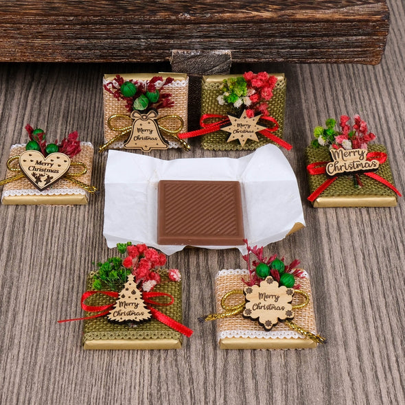 Christmas Chocolate Box, Christmas Present Idea Chocolate Favor, Christmas Chocolate Gift, Xmas Gift Idea, Noel Gift, Christmas Gifts for Girlfriend, Xmas Chocolate Box, Holiday Chocolate Designed by Happy Times Favors, a handmade gift shop ideal for christmas present idea unique Christmas gift Noel gift Christmas chocolate gift box Xmas Gift