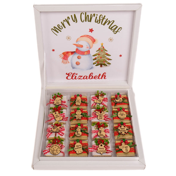 Christmas Present Idea Chocolate Favor, Christmas Chocolate Box, Christmas Chocolate Gift, Xmas Gift Idea, Noel Gift, Christmas Gifts for Girlfriend, Xmas Chocolate Box, Holiday Chocolate Designed by Happy Times Favors, a handmade gift shop ideal for christmas present idea unique Christmas gift Noel gift Christmas chocolate gift box Xmas Gift