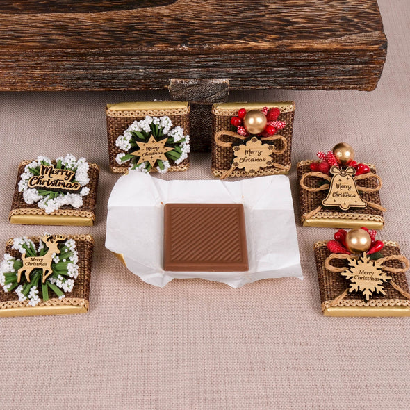 Christmas Chocolate Box, Christmas Present Idea Chocolate Favor, Christmas Chocolate Gift, Xmas Gift Idea, Noel Gift, Christmas Gifts for Girlfriend, Xmas Chocolate Box, Holiday Chocolate Designed by Happy Times Favors, a handmade gift shop ideal for christmas present idea unique Christmas gift Noel gift Christmas chocolate gift box Xmas Gift