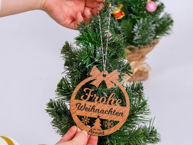 Handmade Wooden Christmas Decor, Christmas Ornament, Christmas Gift, Holiday Ornament, Vintage Christmas Tree Decoration, Xmas Gift Designed by Happy Times Favors, a handmade gift shop ideal for Christmas Noel Xmas Christmas Wooden Ornament New Year Favor Personalized Christmas Gift ornament