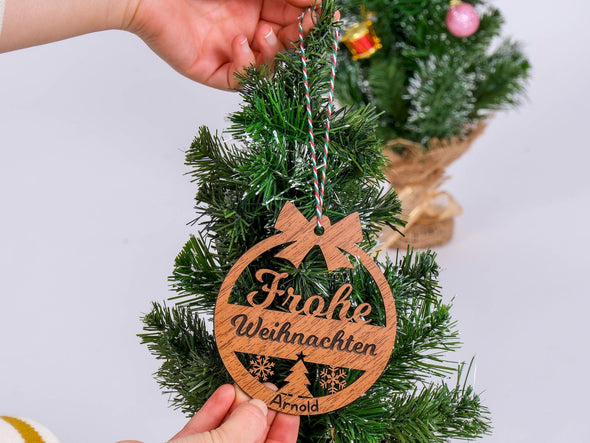 Handmade Wooden Christmas Decor, Christmas Ornament, Christmas Gift, Holiday Ornament, Vintage Christmas Tree Decoration, Xmas Gift Designed by Happy Times Favors, a handmade gift shop ideal for Christmas Noel Xmas Christmas Wooden Ornament New Year Favor Personalized Christmas Gift ornament