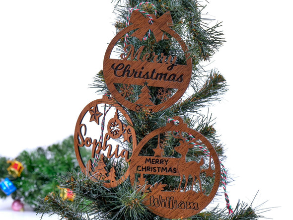 Handmade Wooden Christmas Decor, Christmas Ornament, Christmas Gift, Holiday Ornament, Vintage Christmas Tree Decoration, Xmas Gift Designed by Happy Times Favors, a handmade gift shop ideal for Christmas Noel Xmas Christmas Wooden Ornament New Year Favor Personalized Christmas Gift ornament
