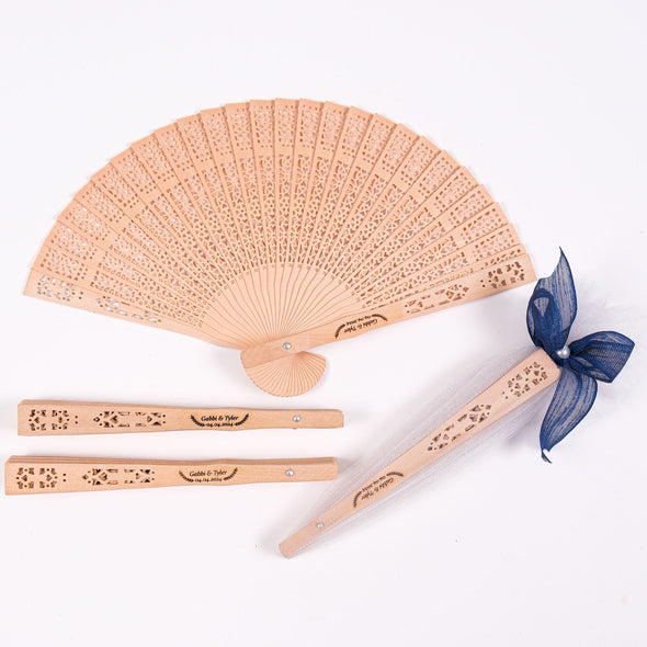 Personalized Wedding Favors: Engraved Wooden Hand Fans (Sandalwood) Items designed by Happy Times Favors, a handmade gift shop. This item is ideal for, wedding favors, unique gifts for guests, thank you gifts, bridal shower favors, baptism favors, bridesmaid favors, engagement favors, party gifts, Noel, New Year, Happy Holiday. Personalized Christmas Gifts, Custom Gifts for Christmas

