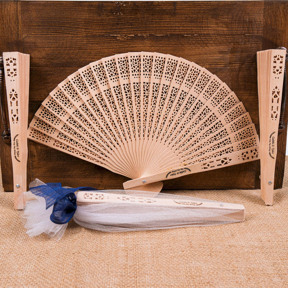 Personalized Wedding Favors: Engraved Wooden Hand Fans (Sandalwood) Items designed by Happy Times Favors, a handmade gift shop. This item is ideal for, wedding favors, unique gifts for guests, thank you gifts, bridal shower favors, baptism favors, bridesmaid favors, engagement favors, party gifts, Noel, New Year, Happy Holiday. Personalized Christmas Gifts, Custom Gifts for Christmas

