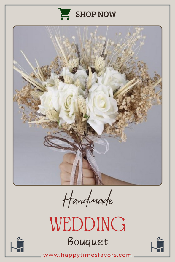 Wedding Bouquet with Natural Dried Flowers Items designed by Happy Times Favors, a handmade gift shop. Boho wedding bouquet, Boho bridal bouquet, bridesmaid flower bouquet, rustic wedding bouquets, rustic bridal bouquet, drying wedding bouquet, unique wedding bouquets, wedding bouquets for bridesmaids, bridal bouquets unique.
