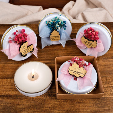 Scented Candle, Baby Shower Favors, Baptism Favors, Candle Tin, Its A Girl, Baby Boy Crafted by Happy Times Favors, a handmade gift shop, favors for Baby Shower, Baptism Christening Confirmation First Holy Communion, Quinceanera, First Eucharist