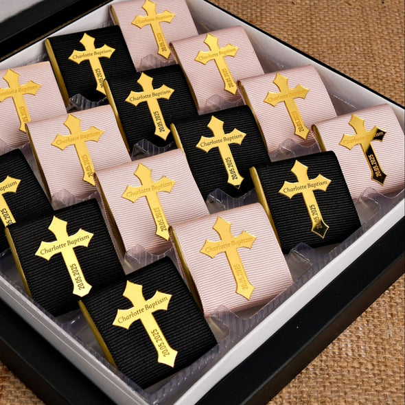 Baptism Chocolate Favors Box, Custom Chocolates, Bulk Baptism Favors, Baby Shower Favors Designed by Happy Times Favors, these bulk chocotale favors are ideal for baby shower, baptism favors, christening party favors, wedding favors, first communion.