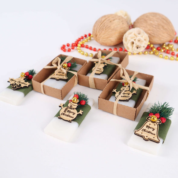Handmade Christmas Gift Scented Soaps, Christmas Favors for Family, Friends and Coworkers