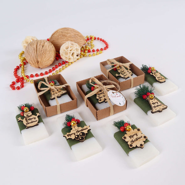 Handmade Christmas Gift Scented Soaps, Christmas Favors for Family, Friends and Coworkers Items designed by Happy Times Favors, a handmade gift shop. Scented Soap decorated with real natural dried flowers and personalized wooden name tag. Ideal for Christmas, Noel, New Year, Happy Holiday. Personalized Christmas Gifts, Custom Gifts for Christmas, Christmas decorations, ornaments, Christmas Natural soap