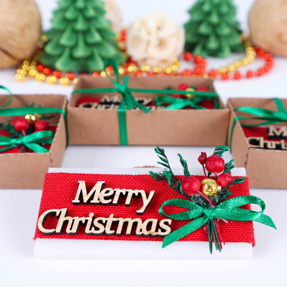 Customized Christmas Gift Scented Soaps, Personalized Christmas Favors for Family, Friends and Coworkers