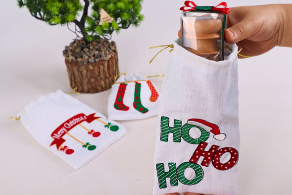 Personalized Embroidery Christmas Stocking, Santa Hang Sack Fireplace Xmas Decorations Family Kids Set, Christmas Personalized Pouch Gifts, Happy New Year Happy Holiday Gift Bag Items designed by Happy Times Favors, a handmade gift shop. Christmas stockings embroidered with custom designs (Ho ho design, Merry Christmas, Sock design).
This items are ideal for Christmas, New Year, thank you gifts, party gifts, employee new year gifts. Merry Christmas gifts, Christmas decorations, ornaments.