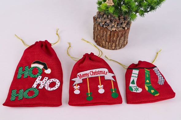 Personalized Embroidery Christmas Stocking, Santa Hang Sack Fireplace Xmas Decorations Family Kids Set, Christmas Personalized Pouch Gifts, Happy New Year Happy Holiday Gift Bag Items designed by Happy Times Favors, a handmade gift shop. Christmas stockings embroidered with custom designs (Ho ho design, Merry Christmas, Sock design).
This items are ideal for Christmas, New Year, thank you gifts, party gifts, employee new year gifts. Merry Christmas gifts, Christmas decorations, ornaments.