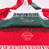 Embroidery Merry Christmas Scarf, Personalized Monogram Christmas Gift Shawl, Colorful Pashmina, New Year Shawl Items designed by Happy Times Favors, a handmade gift shop, are Personalized Scarf for Christmas, New Year, Noel, Bridal Shower, Wedding Shower, Fall Wedding. Pashmina scarves has Custom bands or monogrammed, stitched scarf. We can customize them with logo or name. These are unique wedding shawl for guests.