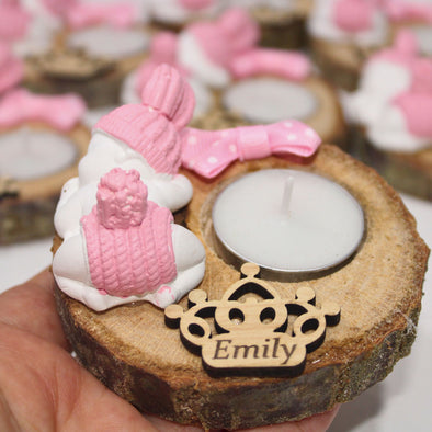 Personalized Baby Shower Gifts Wooden Tealight Holder with Scented Stone, Baby Shower Decorations, Baptism Favors Items designed by Happy Times Favors, a handmade gift shop. These items are ideal for baby shower ideas, baby shower favors, baby shower gifts, baby shower decorations, baptism favors, christening party favors, wedding favors, thank you gifts, bridal shower favor, engagement favor, first communion favor, birthday gift.