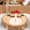 Personalized Wedding Gifts Wooden Tealight Holder, Bridal Shower Gifts, Bridal Shower Presents Items designed by Happy Times Favors, a handmade gift shop. These items are ideal for bridal shower gifts, bridal shower presents, gifts to give at a bridal shower, present for wedding shower,  wedding gift ideas, bridesmaid present, bridal shower favor, wedding favor for guests, wedding gift for guests, thank you gift