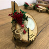 Christmas Personalized Wooden Tealight Favors, Custom Christmas Gift Items designed by Happy Times Favors, a handmade gift shop. Wooden candle holder decorated with real natural dried flowers, personalized wooden name tag and tealight. Ideal for Christmas, Noel, New Year, Happy Holiday party gifts. Personalized Christmas Gifts, Custom Gifts for Christmas, Christmas decorations, ornaments