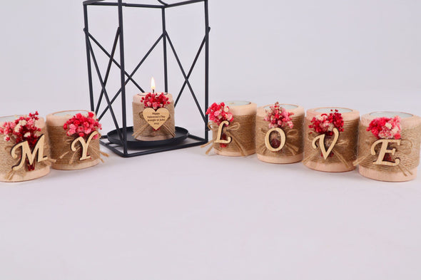 Romantic Gift Alert! Personalized Candle Holders for Valentine's Day, Anniversaries, Engagements Items designed by Happy Times Favors, a handmade gift shop. These candle holders are ideal for Valentine’s Day presents, Valentine’s Day gift for husband, Valentine’s Day gift for wife, Valentine’s Day gift for girlfriend, Valentines Day gift for couple, Valentines Day gift for mother, Valentines Day gift for boyfriend