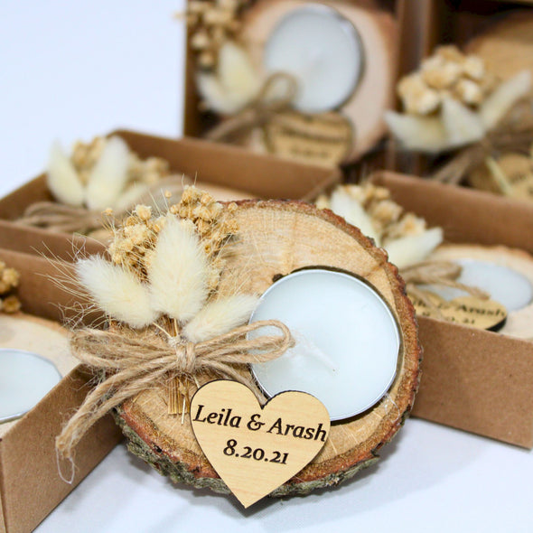 Personalized Wedding Gifts Wooden Tealight Holder, Bridal Shower Gifts, Bridal Shower Presents
