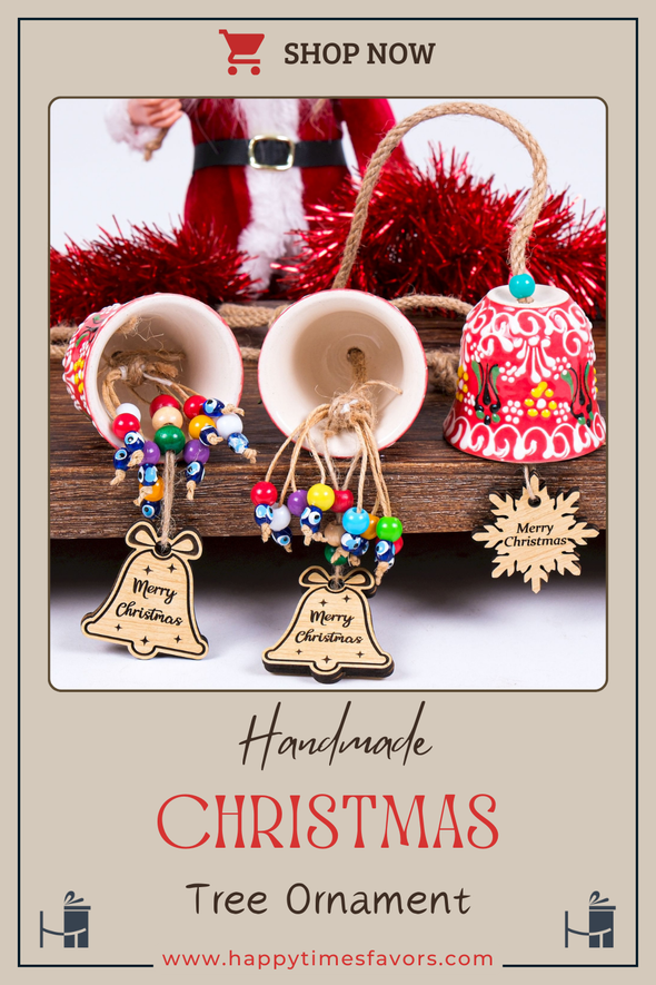 Turkish Cini Porcelain Christmas Tree Ornament, Christmas Ornament Ceramic Bell, Christmas Decoration, Christmas Gift Ceramic Bell Tree Hang Items designed by Happy Times Favors, a handmade gift shop, are ideal for Christmas, Noel, New Year, Happy Holiday unique gifts, thank you gifts, Xmas, Personalized Christmas Ornament, Custom New Year Favors, Personalized Christmas Gifts, Custom Gifts for Christmas, Christmas decorations, Personalized tree ornaments. 