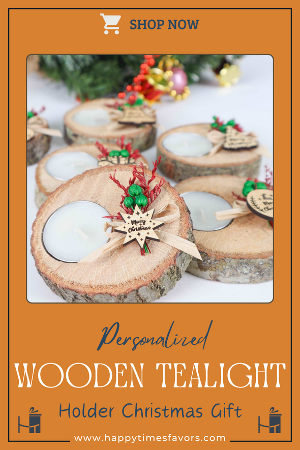 Personalized Christmas Gift, Christmas Wood Candle Holder, Noel New Year Happy Holiday Gifts Items designed by Happy Times Favors, a handmade gift shop, are ideal for Christmas, Noel, Xmas, New Year, Happy Holiday coworker unique gifts, Thank you gifts, Christmas wooden candle holder, Christmas candles, Personalized Christmas wooden name tag. Merry Christmas gifts, Christmas decorations, Personalized ornaments