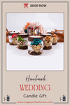 Personalized Wedding Gifts Wooden Candle, Bridal Shower Gifts, Bridal Shower Presents Items designed by Happy Times Favors, a handmade gift shop. These items are ideal for bridal shower gifts, bridal shower presents, gifts to give at a bridal shower, present for wedding shower,  baby shower gifts, bridesmaid present, bridal shower favor, wedding favor for guests, wedding gift for guests, thank you gift