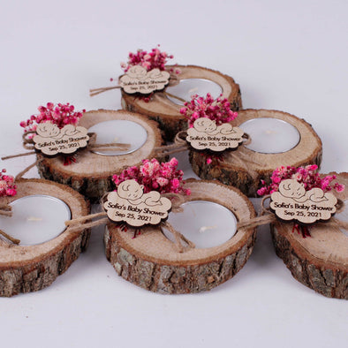 Rustic baby best sale shower party favors
