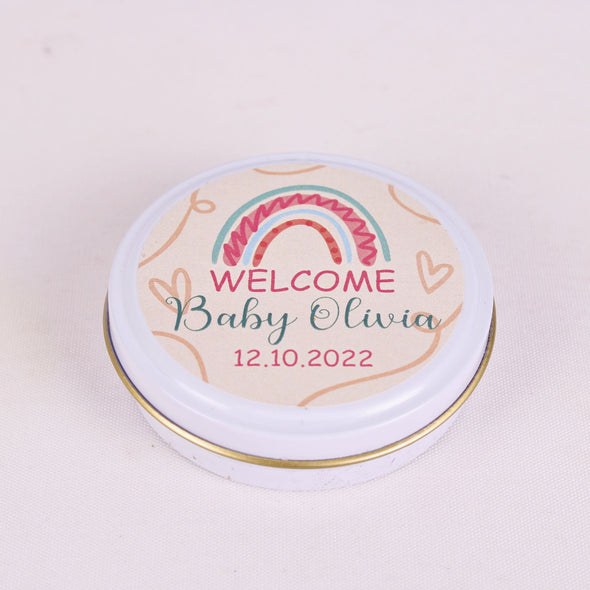 Baby Shower Favors for Guests Cute Mini Box Scented Candle Mini Baby Shower Candle Gift Tin Candle Favors Baptism Candle Favors Crafted by Happy Times Favors, a handmade gift shop, this luxury mini box scented candle is perfect for baby showers and any other special events.