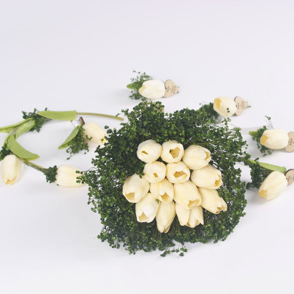 Real Touch Tulip Wedding Bouquet Items designed by Happy Times Favors, a handmade gift shop. High-quality wedding flowers remain a beautiful keepsake even after your special day. Our plant is completely natural and absolutely contains no allergen. 