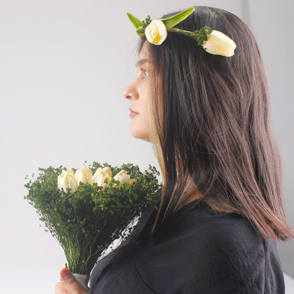 Real Touch Tulip Wedding Bouquet Items designed by Happy Times Favors, a handmade gift shop. High-quality wedding flowers remain a beautiful keepsake even after your special day. Our plant is completely natural and absolutely contains no allergen. 