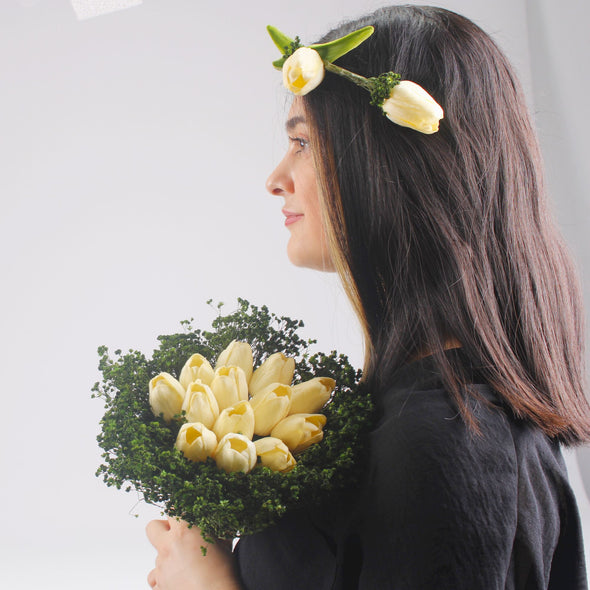 Real Touch Tulip Wedding Bouquet Items designed by Happy Times Favors, a handmade gift shop. High-quality wedding flowers remain a beautiful keepsake even after your special day. Our plant is completely natural and absolutely contains no allergen. 