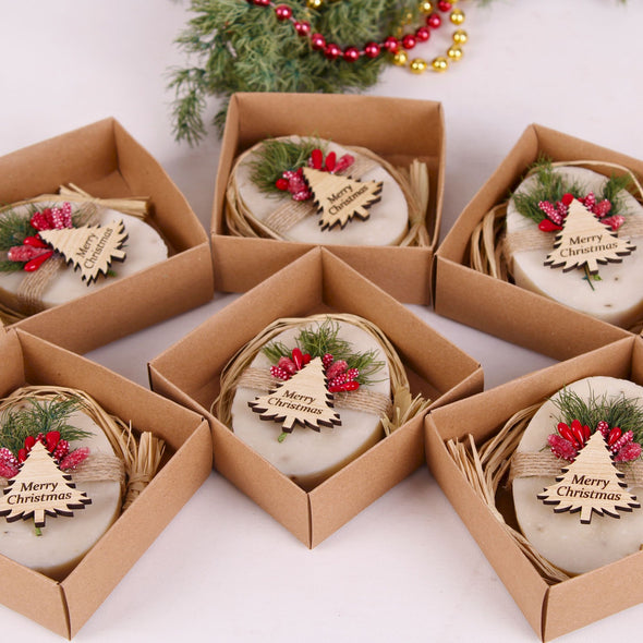 Personalized Christmas Gift, Scented Handmade Oval Soap Gift Noel, X-mas New Year Favors Items designed by Happy Times Favors, a handmade gift shop. Scented Soap decorated with real natural dried flowers and personalized wooden name tag. Ideal for Christmas, Noel, New Year, Happy Holiday. Personalized Christmas Gifts, Custom Gifts for Christmas, Christmas decorations, ornaments, Christmas Natural soap.