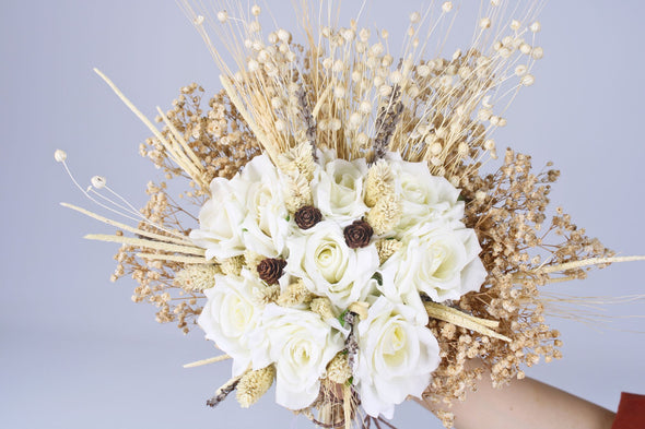 Wedding Bouquet with Natural Dried Flowers Items designed by Happy Times Favors, a handmade gift shop. Boho wedding bouquet, Boho bridal bouquet, bridesmaid flower bouquet, rustic wedding bouquets, rustic bridal bouquet, drying wedding bouquet, unique wedding bouquets, wedding bouquets for bridesmaids, bridal bouquets unique.