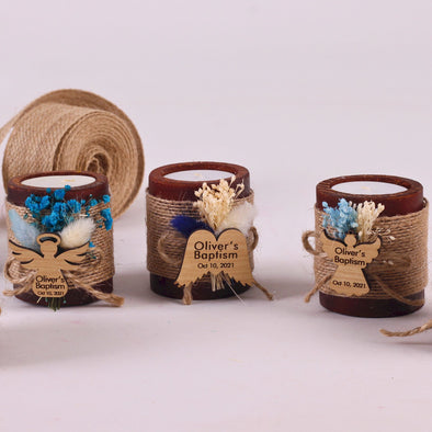 Personalized First Communion Gifts Wooden Tealight Holder, Baby Shower Gifts, Christening Gifts Items designed by Happy Times Favors, a handmade gift shop. Candle holders are ideal for personalized baptism gifts, baby shower gifts, birthdays gifts, christening gifts, baptism party favors, communion favors, christening present ideas, 1st communion favors, engraved baptism gifts, wedding gifts, thank you gifts.
