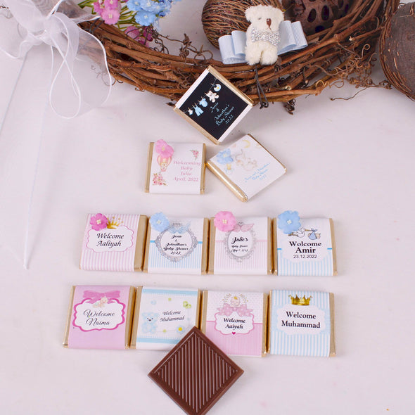 Personalized Baby Shower Chocolate Favors Birthday Baptism 1st Communion Gift Items designed by Happy Times Favors, a handmade gift shop. These items are ideal for baby shower ideas, baby shower favors, baby shower gifts, baby shower decorations, baptism favors, christening party favors, wedding favors, thank you gifts, bridal shower favor, engagement favor, first communion favor, birthday gift