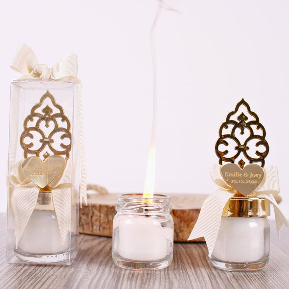 Personalized Candle Favor, Bridal Shower Gifts, Wedding Favors for Guests in Bulk Items designed by Happy Times Favors, a handmade gift shop. These are Handmade Customizable Candle in the Glass Jar. We personalize Tag, flowers. This luxury product is designed for Baby Shower, bridal showers, Baptism, wedding favors. We design this unique favor for your bridal shower, baby shower, christening gift.