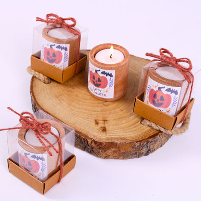 Halloween Candle-Wooden Tealight Holder Items designed by Happy Times Favors, a handmade gift shop. These items are ideal for, Halloween, wedding favors, babyshower, wedding favors, unique gifts for guests, thank you gifts, bridal shower favors, baptism favors, bridesmaid favors, engagement favors, party gifts.