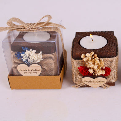 Personalized Wedding Gifts Wooden Tealight Holder, Bridal Shower Gifts, Bridal Shower Presents