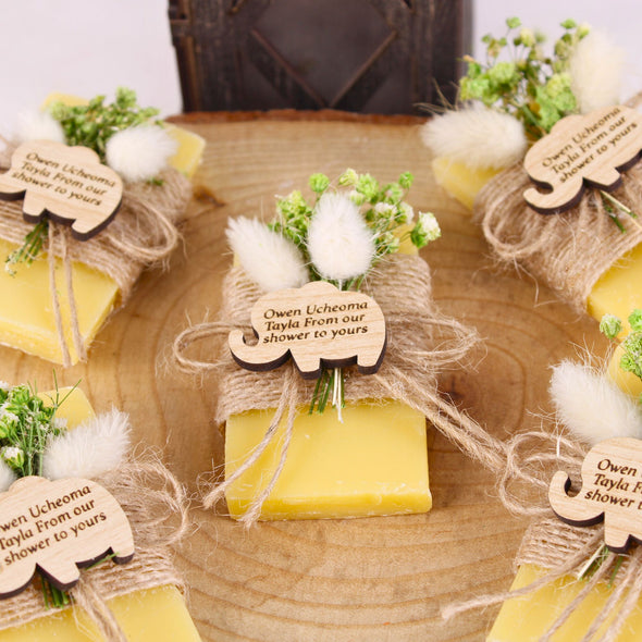 Personalized Handmade Scented Natural Soap Favors, Baby Shower Gifts, First Communion Gifts