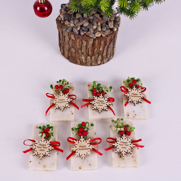 Christmas Gift, Scented Handmade Soap Gift for Christmas, Noel Items designed by Happy Times Favors, a handmade gift shop. Scented Soap decorated with real natural dried flowers and personalized wooden name tag. Ideal for Christmas, Noel, New Year, Happy Holiday. Personalized Christmas Gifts, Custom Gifts for Christmas, Christmas decorations, ornaments, Christmas Natural soap.