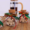 Christmas Tea favors for guests, Personalized Bulk Christmas gifts, Happy Holiday favors, Loose Leaf Tea Favor, Tea jars, Unique gift, Herbal Tea gifts Items designed by Happy Times Favors, a handmade gift shop. These glass cork vials/jars are filled with 11 different tea. Ideal for Christmas, Noel, New Year, Happy Holiday party gifts. Personalized Christmas Gifts, Custom Gifts for Christmas.