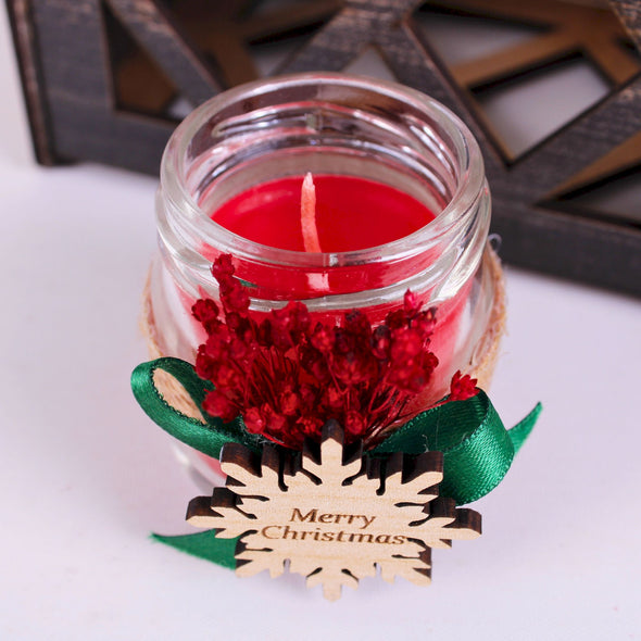 Christmas Gift, Personalized Scented Candles-Red Items designed by Happy Times Favors, a handmade gift shop. These are Handmade Customizable Candle in the Glass Jar. We personalize Tag, flowers. This luxury product is designed for Christmas Gift , Happy holiday favor, but we can customize it for wedding, baby shower or any other events. 
