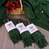 Christmas Gift, Custom Merry Christmas Scarf, Shawl, Pashmina, New Year Shawl - Green Items designed by Happy Times Favors, a handmade gift shop, are Personalized Scarf for Christmas, New Year, Noel, Bridal Shower, Wedding Shower, Fall Wedding. Pashmina scarves has Custom bands or monogrammed, stitched scarf. We can customize them with logo or name. These are unique wedding shawl for guests.