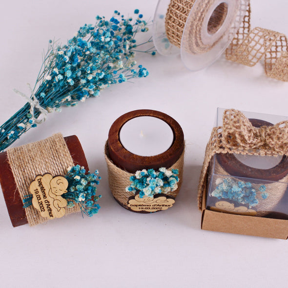Personalized First Communion Gifts Wooden Tealight Holder, Baby Shower Gifts, Christening Gifts Items designed by Happy Times Favors, a handmade gift shop. Candle holders are ideal for personalized baptism gifts, baby shower gifts, birthdays gifts, christening gifts, baptism party favors, communion favors, christening present ideas, 1st communion favors, engraved baptism gifts, wedding gifts, thank you gifts.