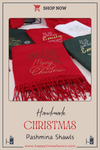 Embroidery Merry Christmas Scarf, Personalized Monogram Christmas Gift Shawl, Colorful Pashmina, New Year Shawl Items designed by Happy Times Favors, a handmade gift shop, are Personalized Scarf for Christmas, New Year, Noel, Bridal Shower, Wedding Shower, Fall Wedding. Pashmina scarves has Custom bands or monogrammed, stitched scarf. We can customize them with logo or name. These are unique wedding shawl for guests.
