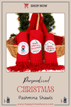 Personalized Christmas Gift, Custom Scarf, Shawl, Merry Christmas Pashmina, New Year Shawl, Winter Accessory, Holiday Fashion, Gift Ideas Items designed by Happy Times Favors, a handmade gift shop. Personalized Scarf for Christmas, New Year, Noel, Bridal Shower, Wedding Shower, Fall Wedding. Pashmina scarves has Custom bands or monogrammed, stitched scarf. We can customize them with logo or name. These are unique wedding shawl for guests.