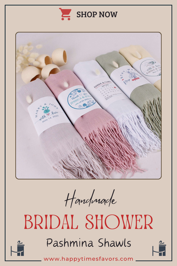 Luxury Personalized Pashmina Shawls: Perfect Bridal Shower Gifts, Bridesmaid Presents, & More!
