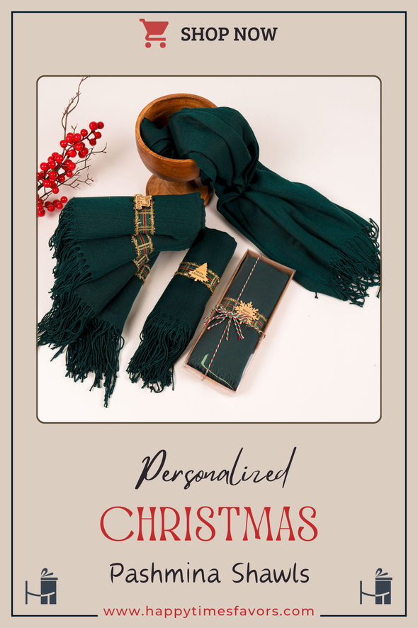 Personalized Christmas Gift, Custom Scarf, Shawl, Merry Christmas Pashmina, New Year Shawl, Winter Accessory, Holiday Fashion, Gift Ideas Items designed by Happy Times Favors, a handmade gift shop. Personalized Scarf for Christmas, New Year, Noel, Bridal Shower, Wedding Shower, Fall Wedding. Pashmina scarves has Custom bands or monogrammed, stitched scarf. We can customize them with logo or name. These are unique wedding shawl for guests.