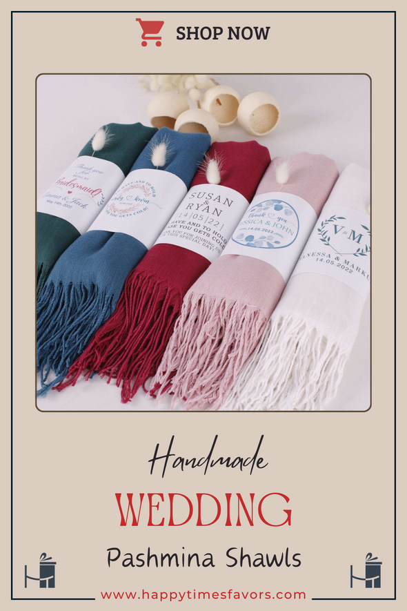 Embroidery Luxury Personalized Pashmina Shawls: Perfect Bridal Shower Gifts, Bridesmaid Presents, & More!
