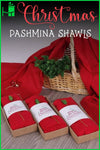 Christmas Gift, Custom Scarf, Shawl, Merry Christmas Pashmina, New Year Shawl - Red